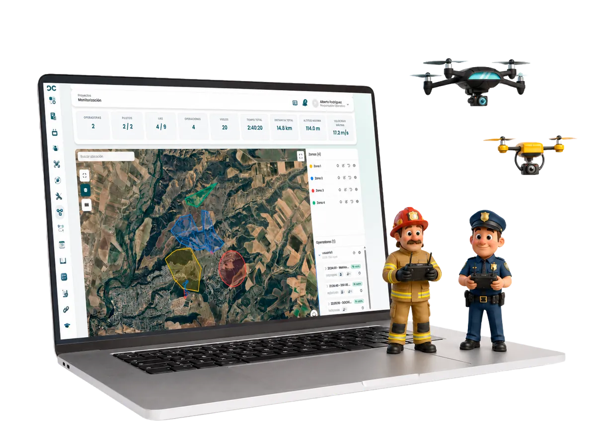 Operational projects for emergency teams in DRONCORE